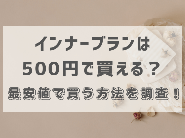 インナーブランは500円で買える？最安値で買う方法を調査！